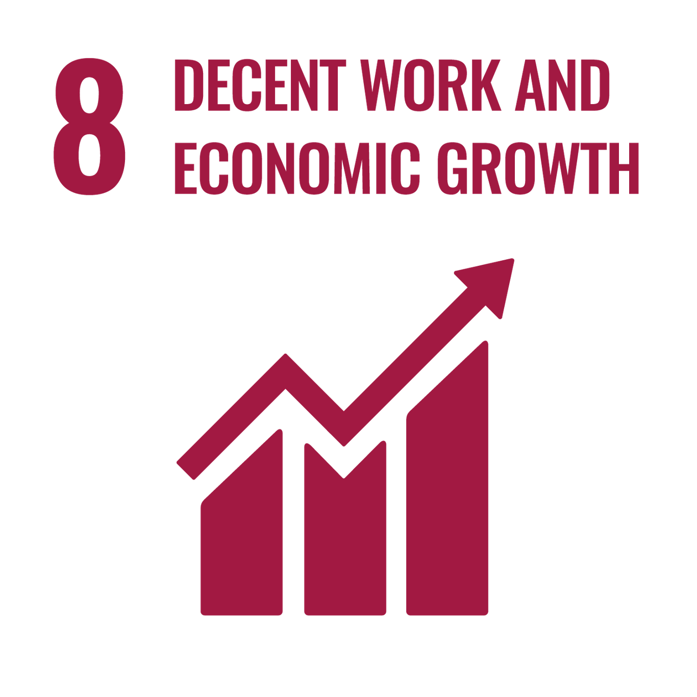 SDG icon 8 decent work and economic growth